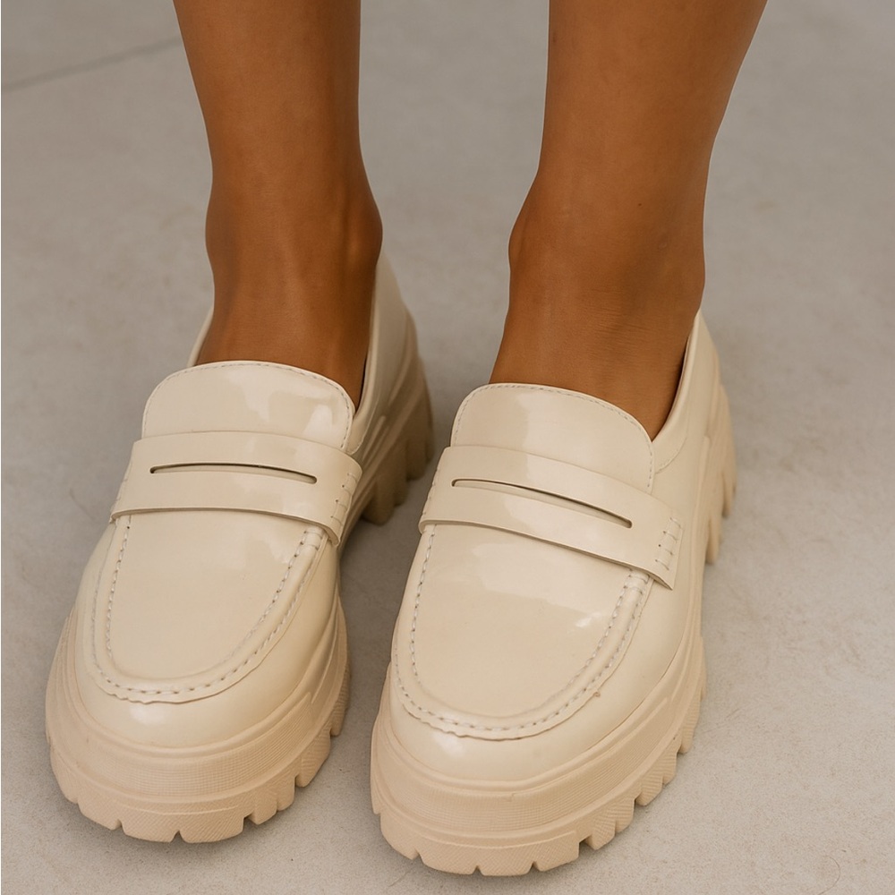 Liliana Cream Patent Loafers